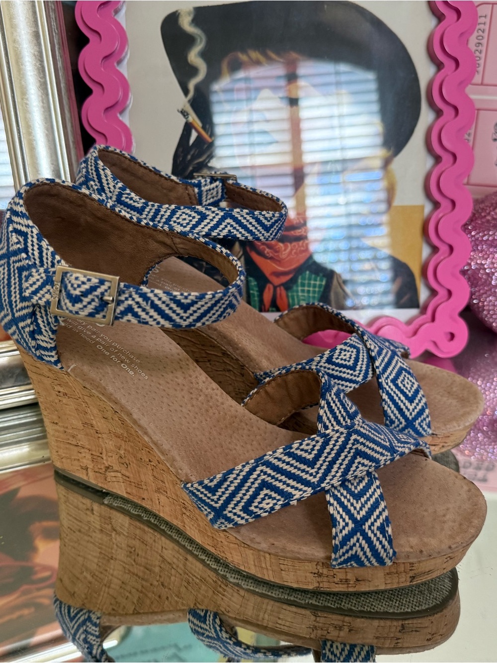 Toms Sienna Cork Wedge Sandals